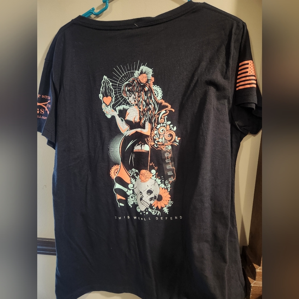 Grunt Style In Hearts Our Hearts Forever V Neck Black 3xl XXXL Halloween 🎃 NWT